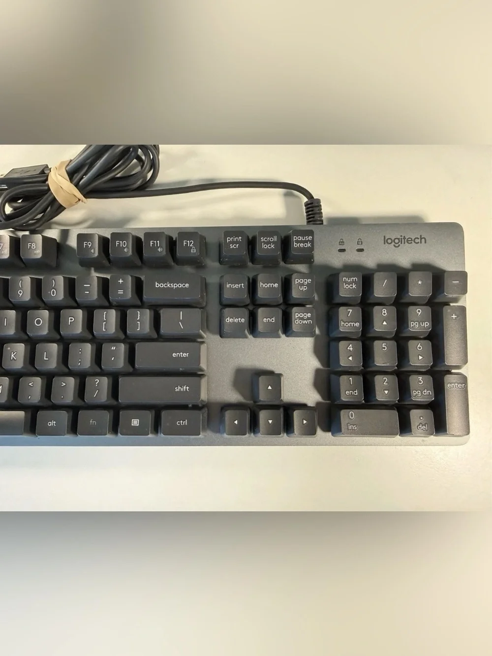 Logitech K840 Mechanical Keyboard with Romer G Switches - Black. Tested.